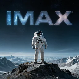 A long cosmonaut standing atop an alien mountain stares up into space, emotional, vast, cinematic, IMAX, by Christopher Nolan