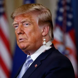 Donald Trump with the Pearl earring
