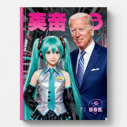 fractal hatsune miku and joe biden, romance novel cover, cookbook photo, in 1 9 9 5, y 2 k cybercore, industrial photography, still from a ridley scott movie