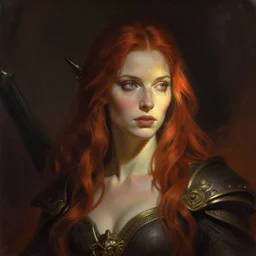 scifi fantasy portrait by Mike Mignola and ivan shishkin