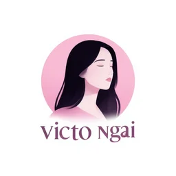 a wandering mind, logo, simple white background victo ngai, kilian eng, pink palette