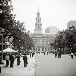 boston circa 1 9 1 3. tremont street and the mall, edge of boston common.