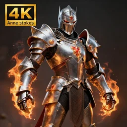 hell knight with firepowers, highly detailed, 4 k, hdr, smooth, sharp focus, high resolution, award - winning photo, anne stokes, photorealistic, digital art