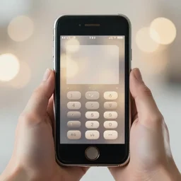 cell phone made of bokeh