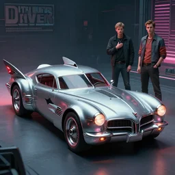 concept art of an art - deco batmobile. matte painting by beeple and rhads and peter mohrbach. cgsociety, car and driver magazine, artdeco, retrofuturism, vaporwave aesthetic, sci - fi, artstation hq
