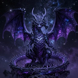 Dragon Creepy cosmic color scheme star gazing full Dragon