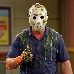 jason voorhees getting slimed on nickelodeon, tv still