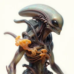 a highly detailed scan of concept art of aliens covered in tremella - fuciformis with medical instructions on how to remove the heart, surreal, intricate, full body