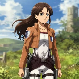 A still of Julia Roberts in Attack On Titan Anime Series, Julia Roberts 8k Resolution.