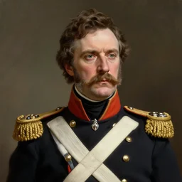 portrait of a victorian general wearing ceremonial uniform, male, detailed face, victorian, highly detailed, cinematic lighting, digital art painting by greg rutkowski