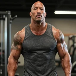 dwayne johnson with really slim arms