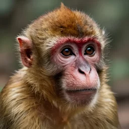 cinematic close up shot of monkey pox on a monkey , high quality film still