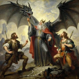 master wizard calling legendary dragon, highly detailed painting by gaston bussiere, craig mullins, j. c. leyendecker, 8 k