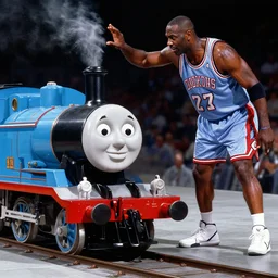 thomas the train faceswappes with charles barkley
