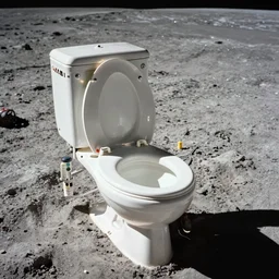 a nasa photo of a toilet!!!!!!!!!!!!!! on the moon, 1 9 6 9, emptiness, film photo