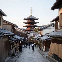 traditional big japanese city beautiful landscape
