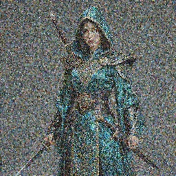 photograph of a real-life beautiful assassin with intricate malachite robes and daggers.  Extremely detailed. 8k