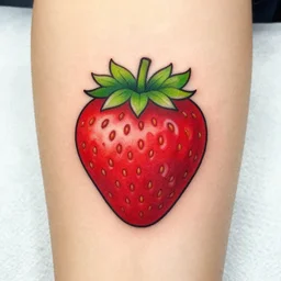 tattoo of a strawberry