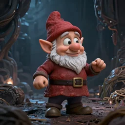 A three-dimensional projection of a gnome from four-dimensional dwarf universe, cinematic illustration for Interstellar, the movie, octane render, dynamic lighting
