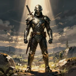 the doomslayer, art by studio ghibli symmetry!!