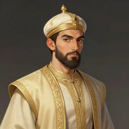 portrait of a persian prince from tales of yore by yanjun cheng, artstation