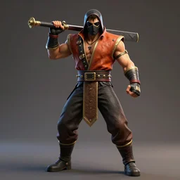satan in mortal kombat, videogame 3d render, 4k, artstation