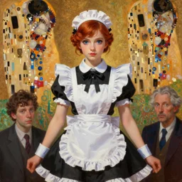 highly detailed oil painting of zarya from overwatch wearing a cute maid outfit, very intricate, cinematic lighting, award - winning, the good spirit of god, by roberto ferri, by tom bagshaw, by j. c. leyendecker and klimt, beautiful cinematic light, american romanticism, by austin osman spare, artstation, cgsociety, official art, octane