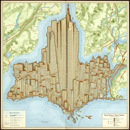 a medieval map of new york city