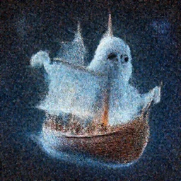 ghost ship sailing through space ,highly detailed, 4k, HDR, award-winning, artstation, octane render