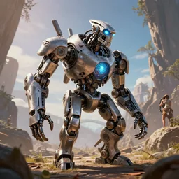 rollerback machine mecanical creature robot of horizon forbidden west horizon zero dawn bioluminiscence global illumination ray tracing hdr fanart arstation by ian pesty and alena aenami artworks in 4 k