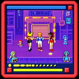 a retrowave videogame screenshot