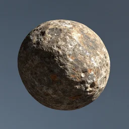 flying boulder in space