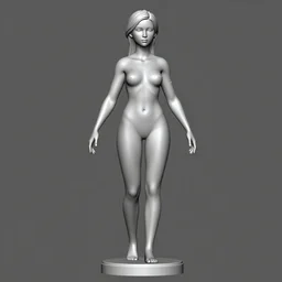 z - brush 3 d model of a full - figure woman.