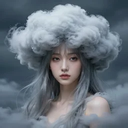character concept art of an anime stormy cloud goddess | | cute - fine - face, pretty face, realistic shaded perfect face, soft abs, fine details by stanley artgerm lau, wlop, rossdraws, james jean, andrei riabovitchev, marc simonetti, and sakimichan, tranding on artstation