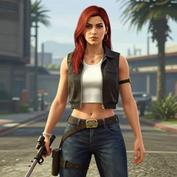 Lina from dota 2 in GTA 5 style