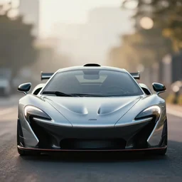 soft bokeh front shot photo of a mclaren p 1, cinematic, fine details, symmetrical, 4 k, digital art, wallpaper