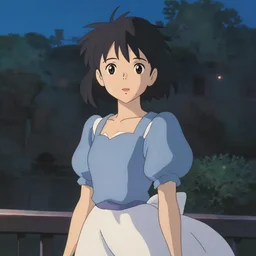 beautiful girl in an evening dress by makoto shinkai