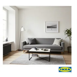 IKEA catalogue photo of a living room, by MC Escher