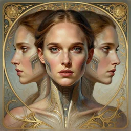 symmetry!! portrait of natalie portman in the style of horizon zero dawn, machine face, intricate, elegant, highly detailed, digital painting, artstation, concept art, smooth, sharp focus, illustration, art by artgerm and greg rutkowski and alphonse mucha, 8 k