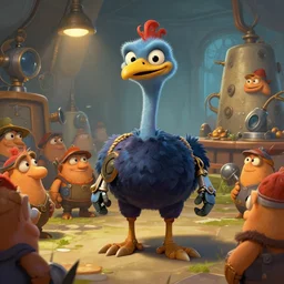 The robot ostrich factory from warcraft gnomes, artwork by Sergey Kolesov