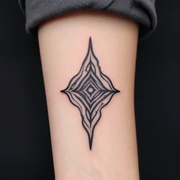 a small oneliner tattoo!! representing psytrance music