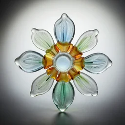 A hand made of glass