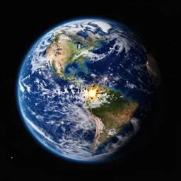 asteroid hits earth realistic wallpaper