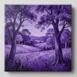 michal karcz grunge painting of a beautiful landscape. , purple trees, detailed, elegant, intricate, 4k,