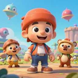 a cartoony young happy scientific,  in the style of Rayman origins, michael ancel, Ruan Jia and Mandy Jurgens and Greg Rutkowski, trending on Artstation, award winning, unreal engine, octane render H 1024
