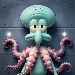 prison mugshot of anthropomorphized real - life squidward tentacles, bright flash, vibrant colors, pale teal skin, soft vignette, grim expression, realistic, low saturation, nypd, portrait photograph