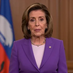 nancy pelosi in the style of a pixar movie character