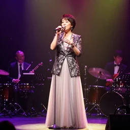 a jazz singer in japan during a stage show