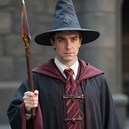 a photorealistic male wearing wizard outfit, sharp focus, photograph