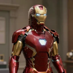Film still of a ferret as Iron Man, from Iron Man (2008)